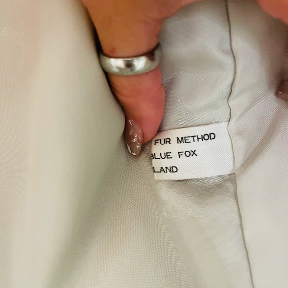 Authentic blue silver fox fur coat jacket mint condition size 8 - Picture 8 of 9